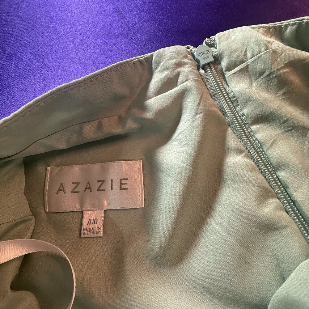 ๐Azazie Elegant Prom - Formal Chiffon Princess Halter Open Back Gown Long Slit - Picture 14 of 16